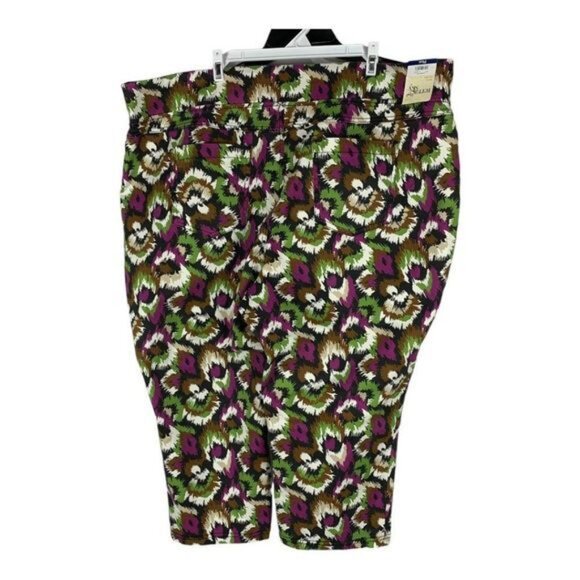 Terra & Sky Plus Size 3X Skinny Mid-Rise Pants Multicolor Pattern - Picture 7 of 7